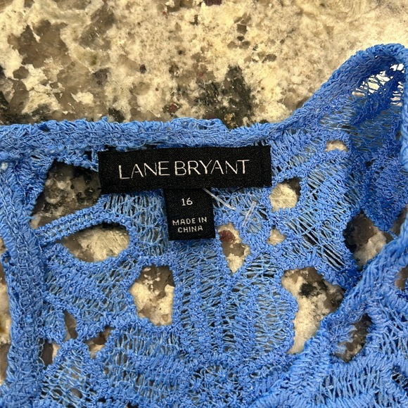 Blue soft see through material adding in white tank to wear under blouse - Picture 3 of 8